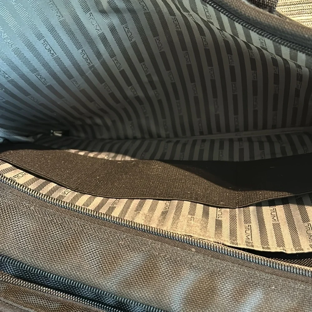 TUMI Alpha Black Ballistic expandable Laptop Business Briefcase